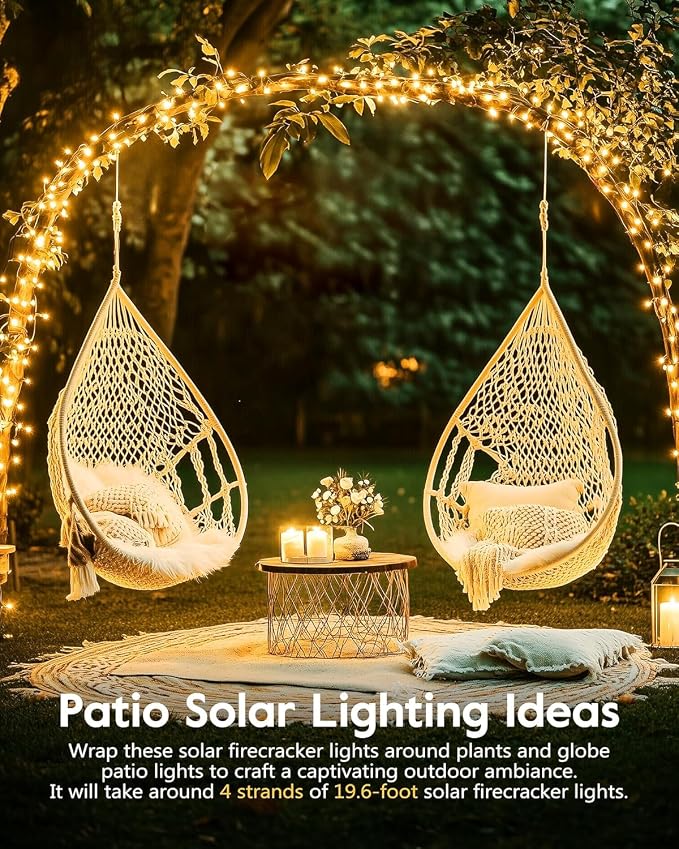 120LED 10FT Solar Fairy Lights Outside Waterproof, 8 Lighting Modes IP65 - Image 6