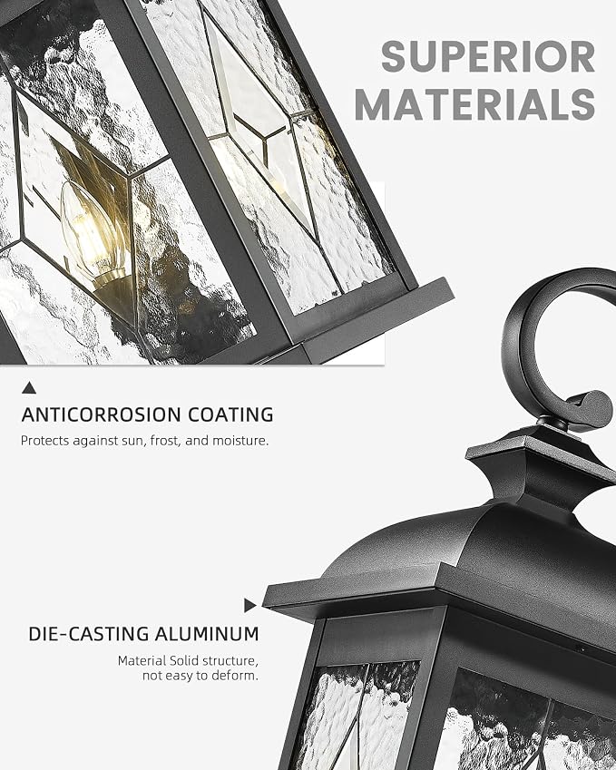 FEMILA 3-Light Outdoor Wall Light, Porch Light - Image 2