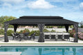 PURPLE LEAF 12' X 28' Large Hardtop Gazebo Aluminum Gazebo by PURPLELEAF