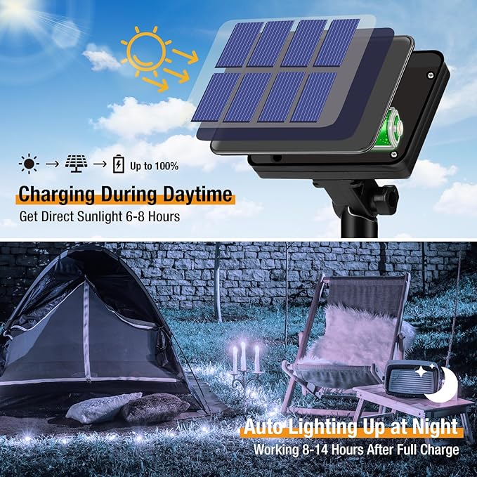 btfarm 4 Pack Solar String Lights Outdoor - Image 2