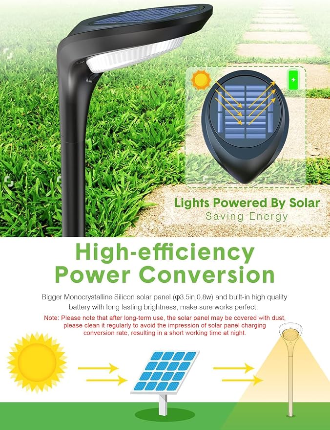Solar Pathway Lights Outdoor 4 Pack - Image 8