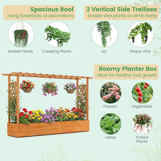 Giantex 2 Pcs Raised Garden Bed - Image 4