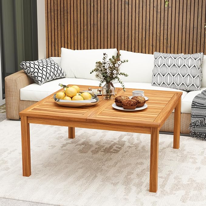 RELAX4LIFE Wood Outdoor Coffee Table - Image 9