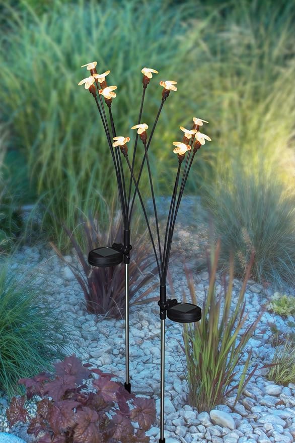 Ideaworks Solar Swaying Bumblebee Stakes Set of 2 - Image 3