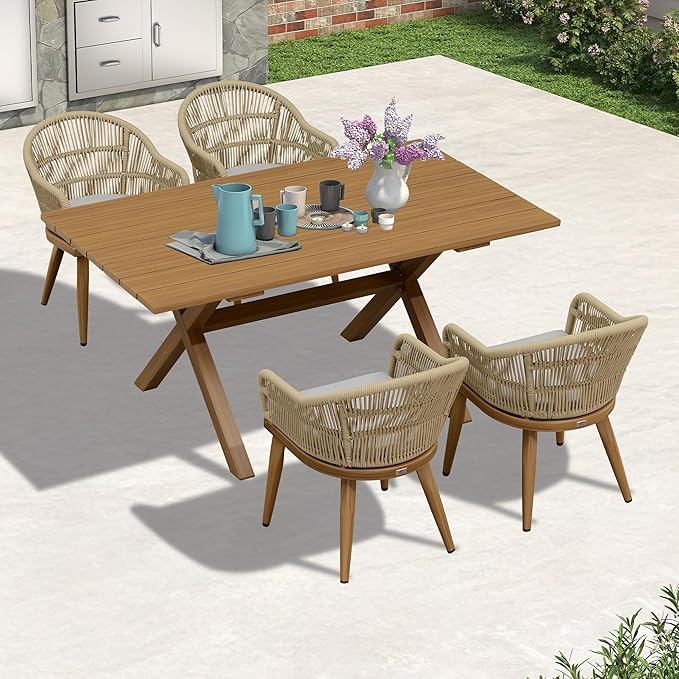 PURPLE LEAF 5 Pieces Patio Dining Set by PURPLELEAF