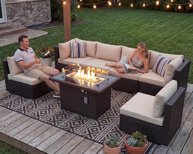 NICESOUL 7 Piece Outdoor Patio Furniture Set - Image 3