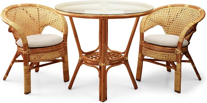 Pelangi Rattan Wicker Round Dining Table - Image 7