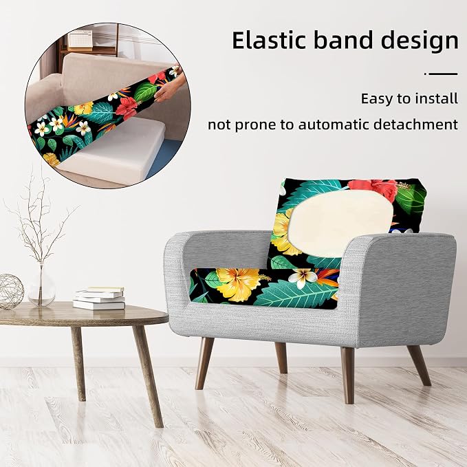 8Pcs Stretch Patio Cushion Covers, Outdoor Couch Covers Replacement, Outdoor - Image 5