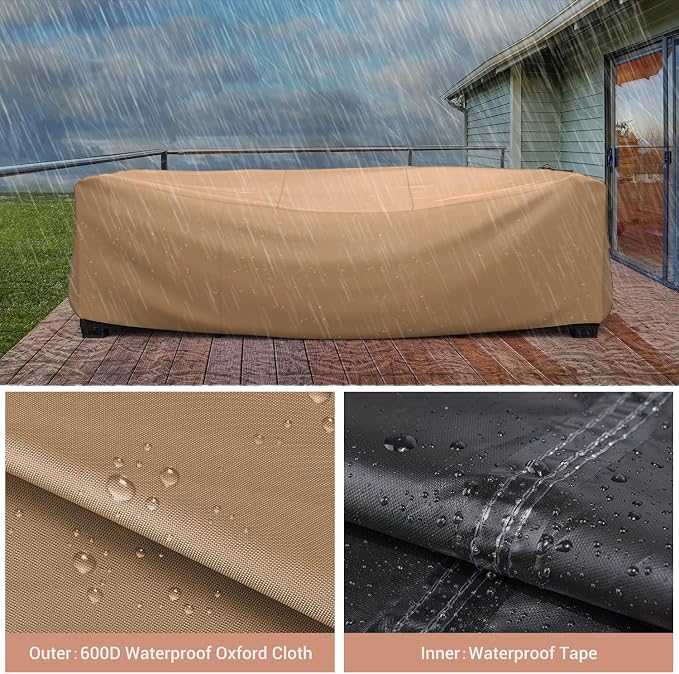 Mrrihand Heavy Duty Patio Furniture Covers, Outdoor Furniture Covers Waterproof - Image 5