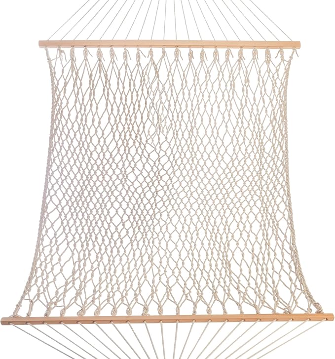 Castaway Living 13 ft. Double Traditional Hand Woven Cotton Rope Hammock – - Image 5