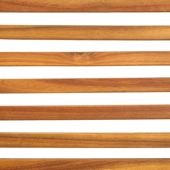SAFAVIEH Outdoor Collection Monti Natural/White Solid Wood Bench - Image 7