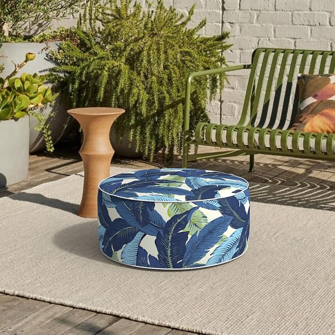 Patio Inflatable Ottoman, 21x9 Inch Portable Stool Ottoman - Image 4