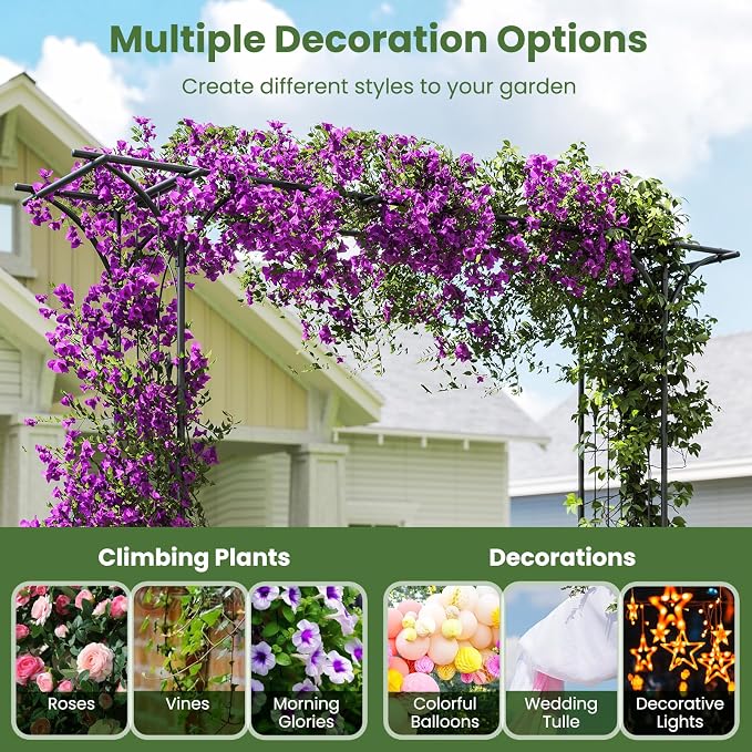 Giantex Metal Garden Arbor - Image 8