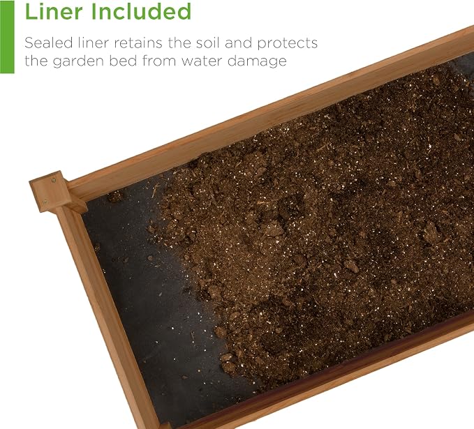 Best Choice Products 8x2ft Outdoor Wooden Raised Garden Bed Planter - Image 6