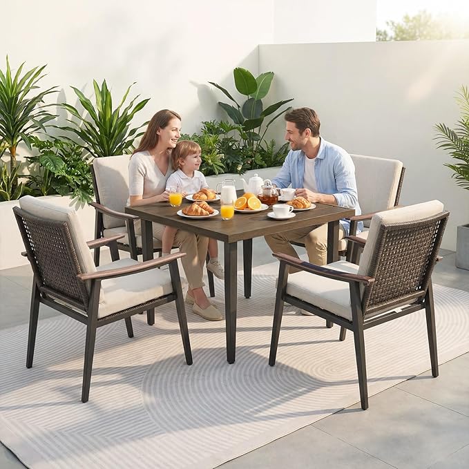 Natural Expressions Outdoor Dining Set, Patio Table and Chairs Set - Image 7