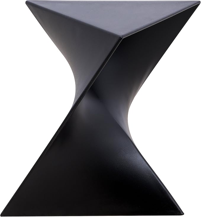 LeisureMod 15.75" Triangular Side Table, Stackable Plastic Accent End Table by LeisureMod