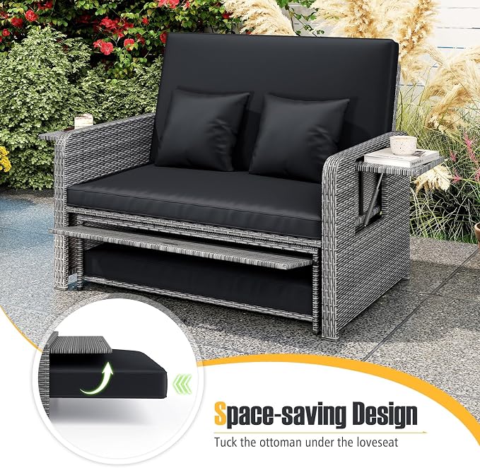 RELAX4LIFE Wicker Patio Outdoor Daybed - Image 5