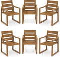 HDPS Outdoor Dining Chairs Set of 6, 350 LBS, Patio Dining Chairs by COZYMAN