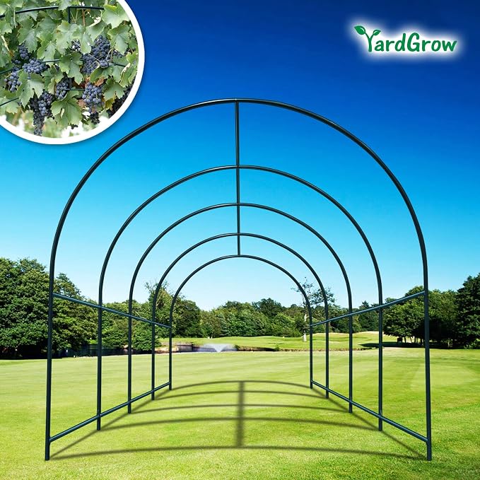 YardGrow Large Garden Support Arch Frame Climbing Plant Arch Arbor - Image 2