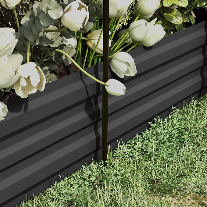 Outsunny 7.3 x 3.4 x 1 ft Galvanized Raised Garden Bed - Image 9