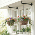 2 Pack Black Metal Pipe Plant Hanger Indoor by ZYUXUANBringNatureCozyHome