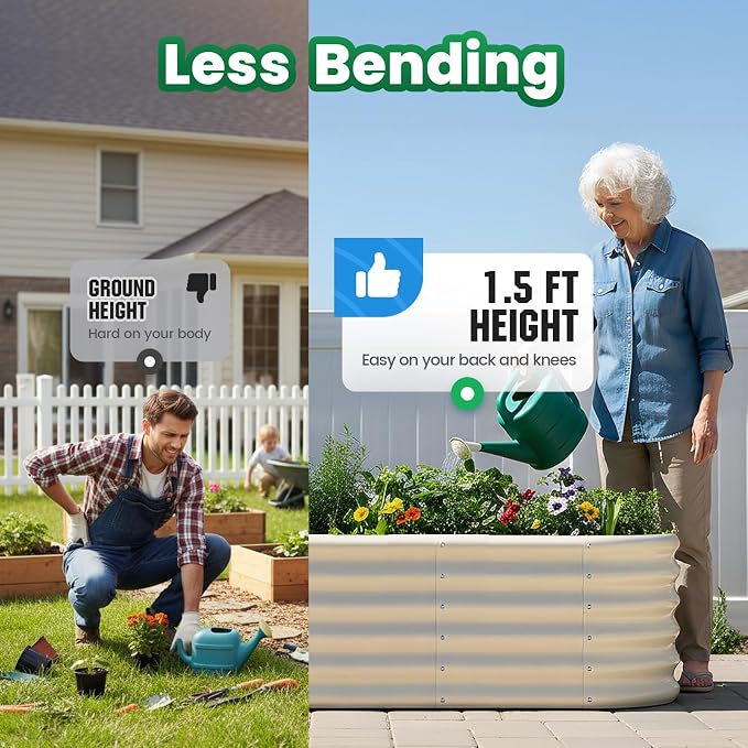 Quictent Galvanized Raised Garden Bed Kit Tall, - Image 3