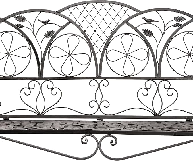 Alpine Corporation 45" Long Outdoor Metal Classic Bench - Image 10