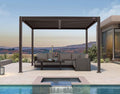 PURPLE LEAF 10' x 10' Louvered Pergola Outdoor Adjustable Louvre Shade Modern by PURPLELEAF