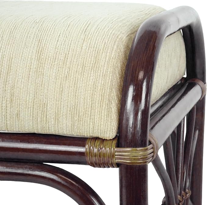 Krit Handmade Rattan Wicker Ottoman Footstool - Image 5