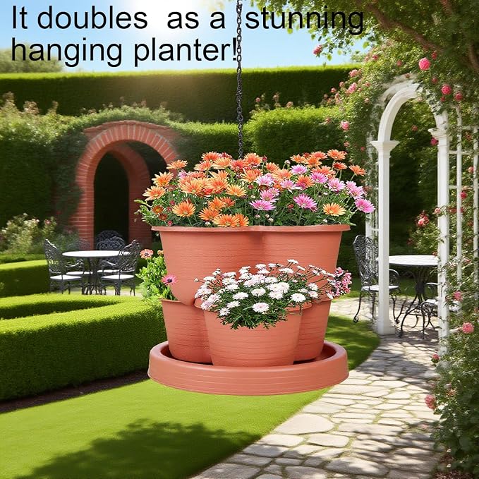 5-Tier Vertical Garden Tower Stackable Planter - Image 5