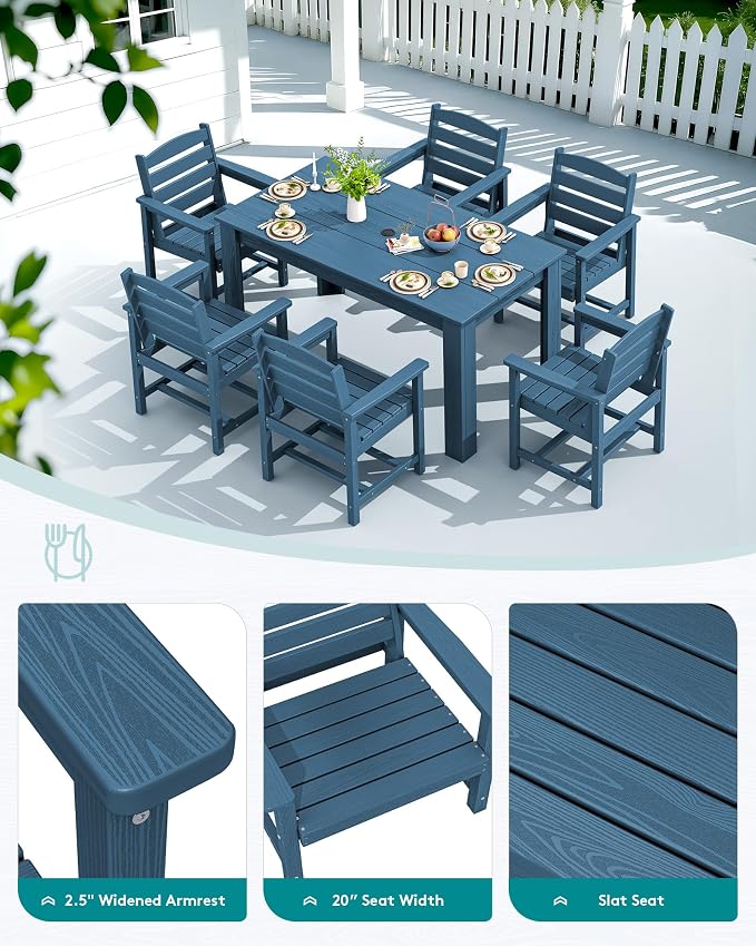 SERWALL Patio Dining Sets for 8, Outdoor Dining Sets for 8 Person - Image 5