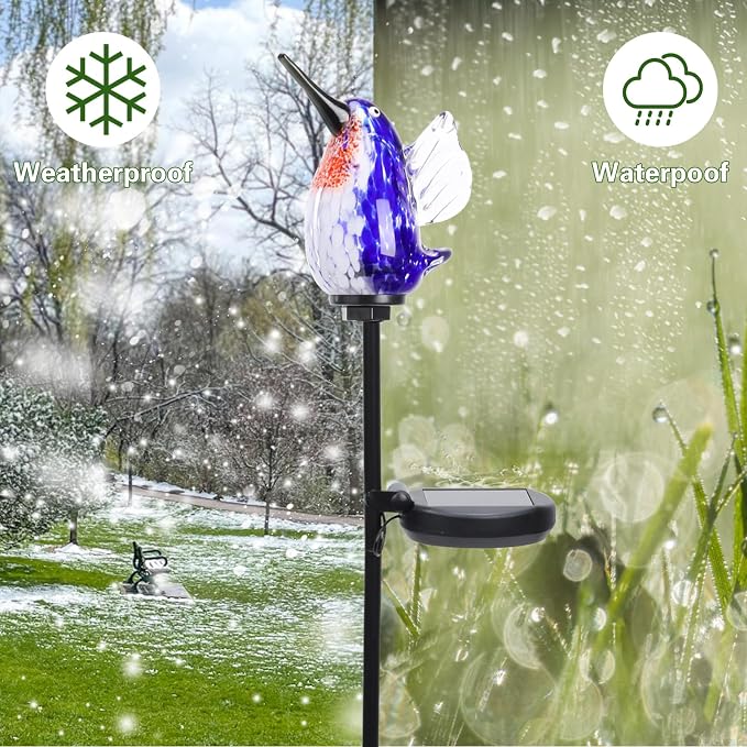 Afirst Decorative Solar Lights Outdoor Solar Hummingbird Stake Lights Hand - Image 5
