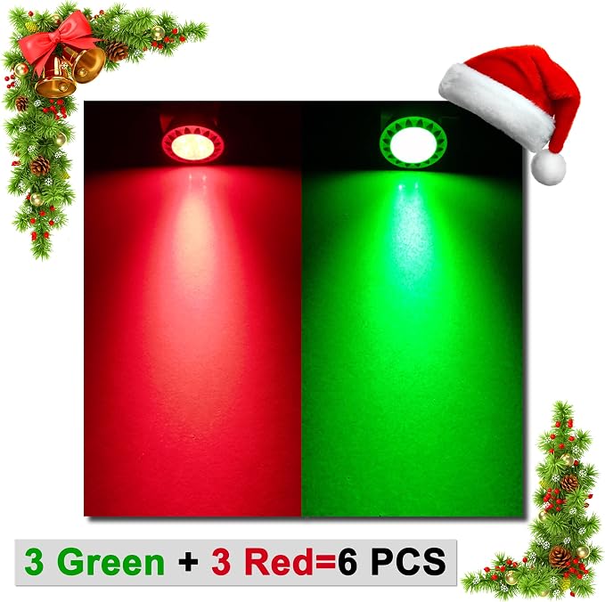 ALIDE Red Green MR11 GU4 Led Bulbs, Replace 10W 20W 35W Halogen, 12V 3W Red - Image 4