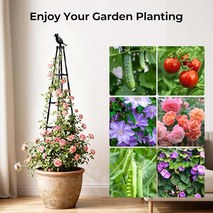 4 Pack Garden Trellis for Climbing Plants Outdoors, Vegetables - Image 8