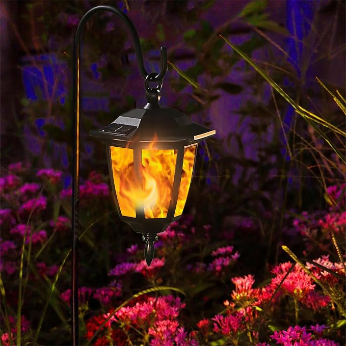 Dynaming 6 Pack Solar Flame Hanging Lights Outdoor, Halloween Solar Flickering - Image 8