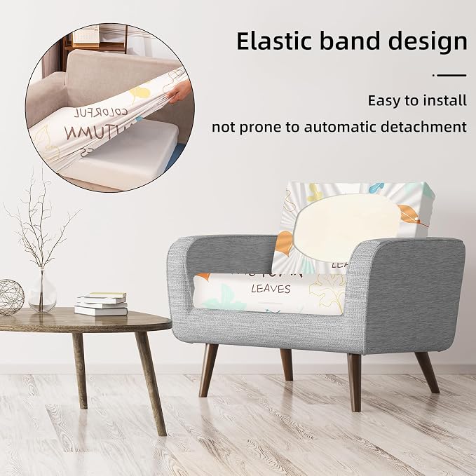 8Pcs Stretch Patio Cushion Covers, Outdoor Couch Covers Replacement, Outdoor - Image 5