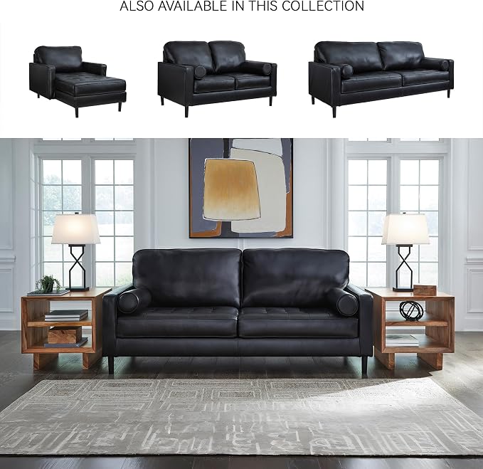 Signature Design by Ashley Bryceview Contemporary Leather Match Tufted Sofa - Image 6