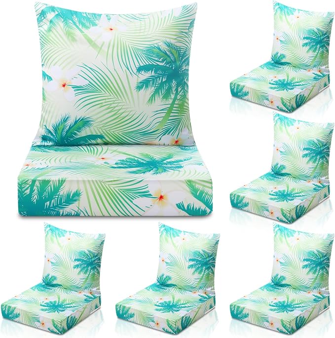 Hoteam 6 Set Outdoor Chair Patio Cushions 20 x 20 Inch Deep Seat Waterproof by Hoteam