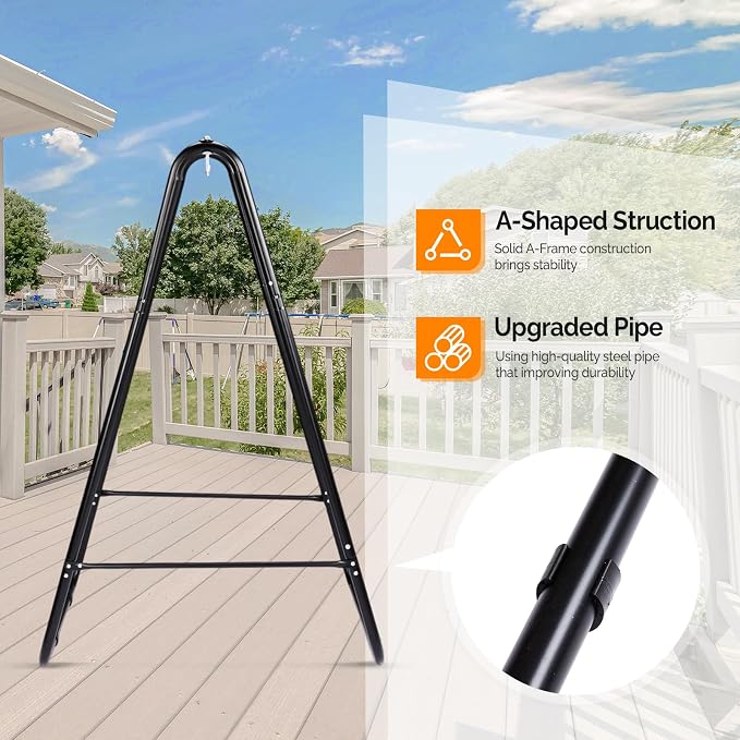 ONCLOUD 600LBS Heavy-Duty Hammock Chair Stand, A-Shaped Universal Multi-Use - Image 3