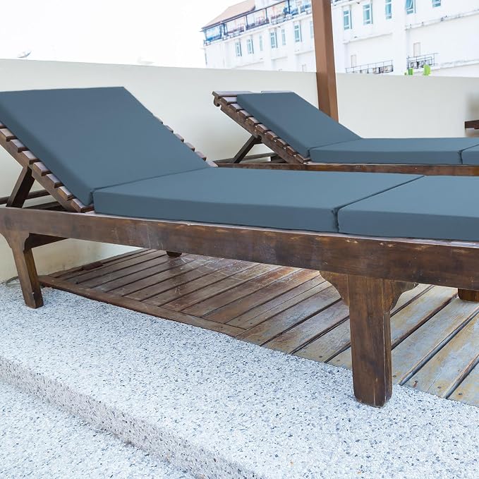 Pinkunn Chaise Lounge Cushion Waterproof Outdoor Lounge Chair Cushions 21 x 72 - Image 7
