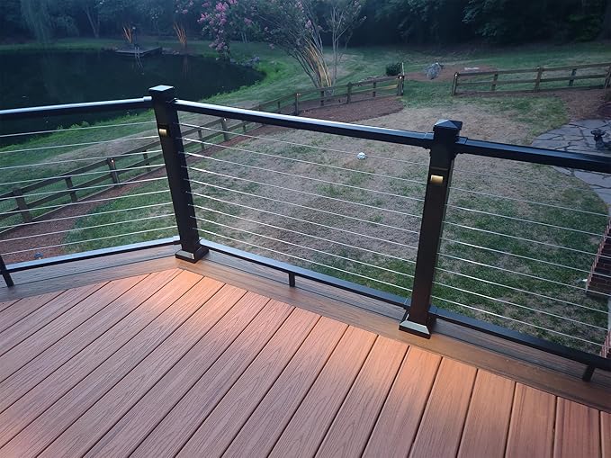 GKOLED 6-Pack Slim Square Low Voltage Deck Post Lights, Outdoor Step Lights - Image 3