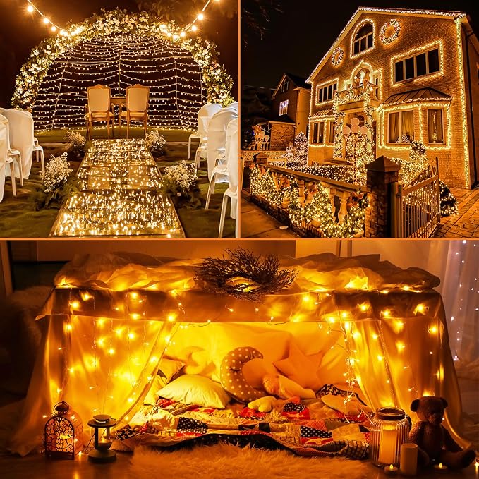 Beieverluck 8 Pack Solar Fairy Lights Outdoor Waterproof 264FT 800 LED Solar - Image 7