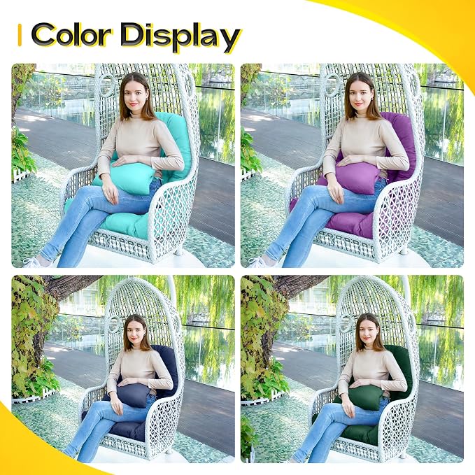 MAGIC ELEPHANT Egg Chair Cushion, Memory Foam Hanging Egg Chair Cushion - Image 7