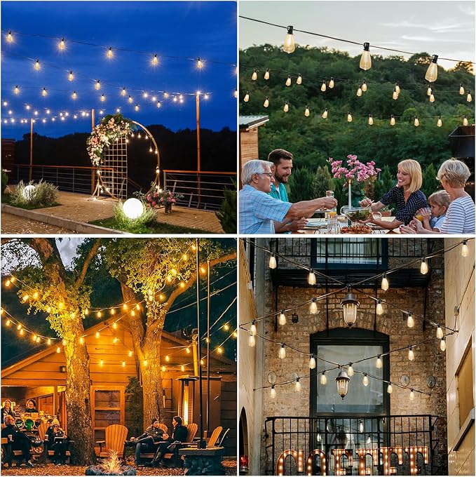 VUAA 150FT Solar Outdoor String Lights Waterproof, Solar Powered Patio Lights - Image 6