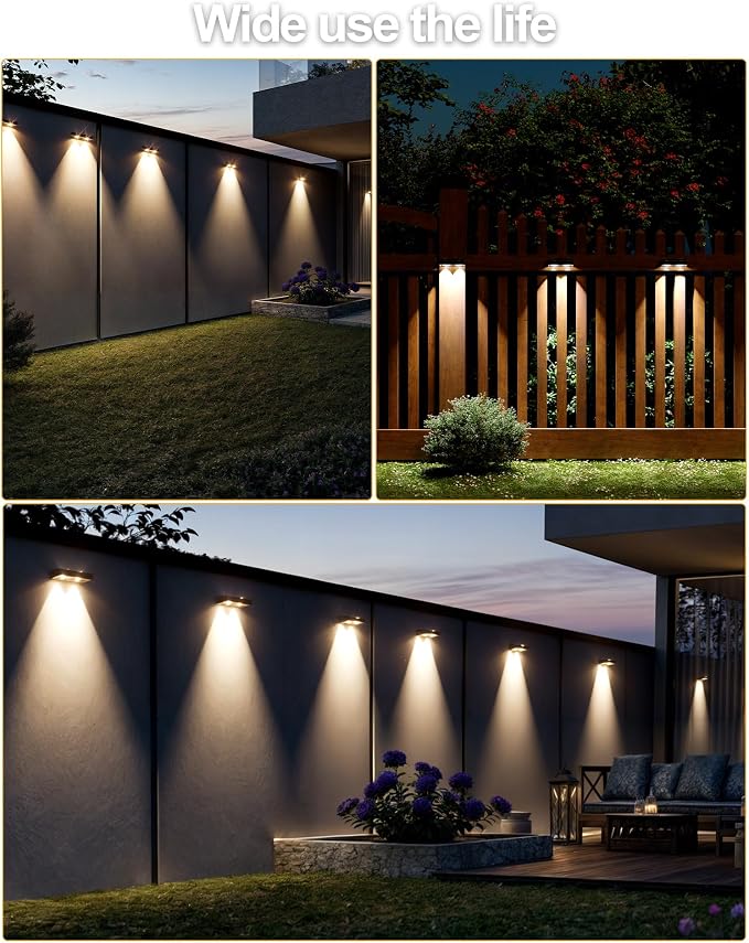 Solar Fence Lights 10 Pack, 9 Color Modes Outdoor Bulb Waterproof Led IP65 - Image 8
