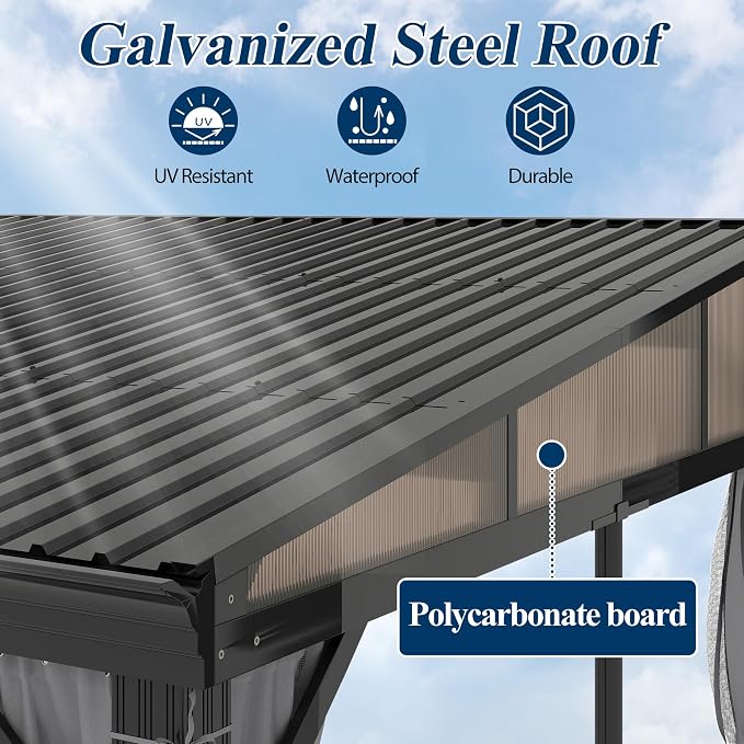 COVERONICS 10' X 12' Outdoor Lean to Gazebo - Image 8