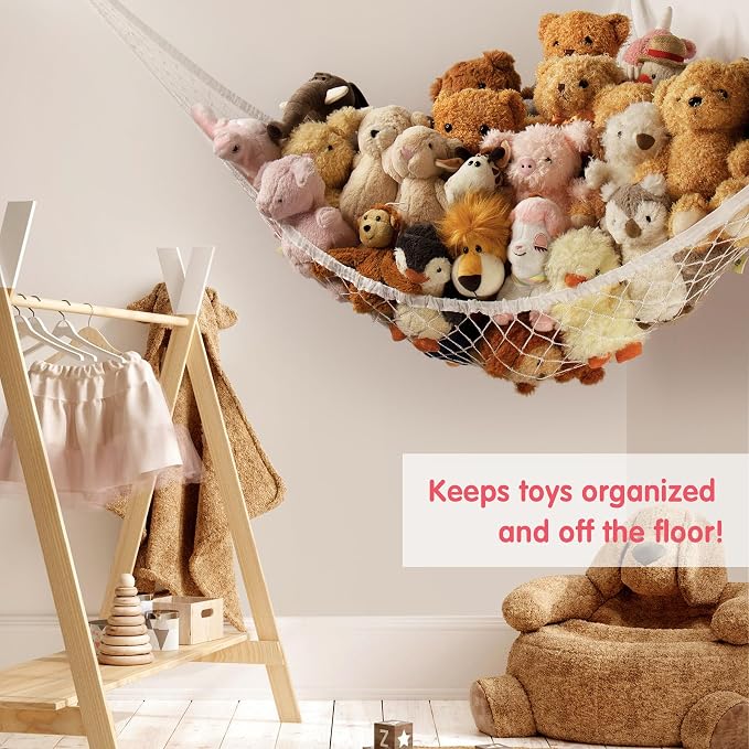 Stuffed Animal Storage Hammock Net Corner - Image 4