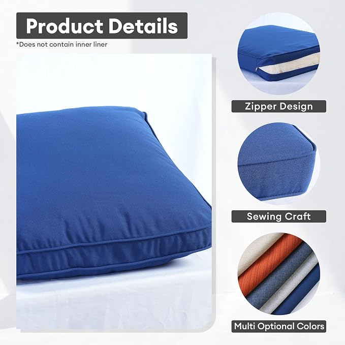 ovios Patio Cushion Covers, Waterproof Cushion Cover - Image 3