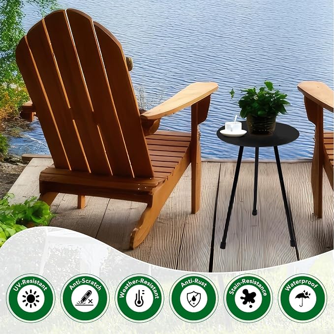 12.2" Small Round Outdoor Side Table - Image 4