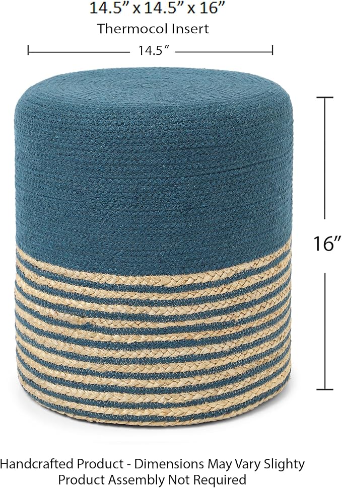 REDEARTH · Cylindrical Pouf Foot Stool Ottoman - Image 2